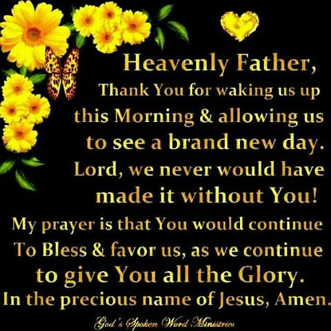 Morning Thank You Prayer